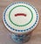 Off-white Vintage Farmhouse Pennsylvania Dutch Tin Waste Garbage Can W/ Lid For Sale - Image 8 of 13