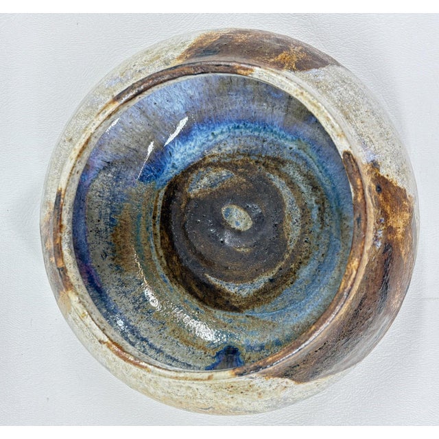 Authentic Ingrid Bjerstedt Rogers Glazed Stoneware Bowl (c. 1970s) Elevate your collection with this authentic, signed...