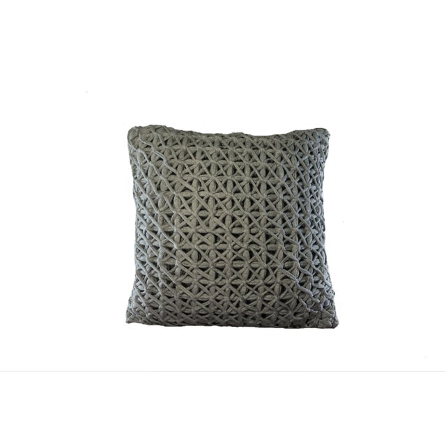 Grey Webbiecomb Pillow by R & U Atelier For Sale - Image 3 of 3