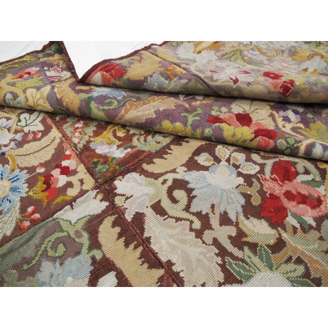Galerie Shabab Collection Early 20th Century English Needlepoint Rug For Sale - Image 14 of 14