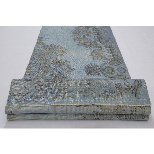 1960s 1960's Turkish Vintage Hallway Oushak Runner-2'6" X 9'5" For Sale - Image 5 of 11