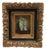 1980s French Victorian Style Maltese Dog Gold Gilt Carved Frame Art For Sale