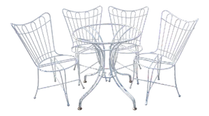 Mid-Century Homecrest Wire Patio Set - Table and 4 Chairs
