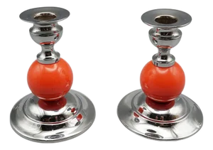 Art Deco Style Bakelite Candlesticks, Set of 2