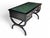 Vintage Hollywood Regency Style Ebonized Desk With Green Leather Top and Brass Details For Sale - Image 4 of 15