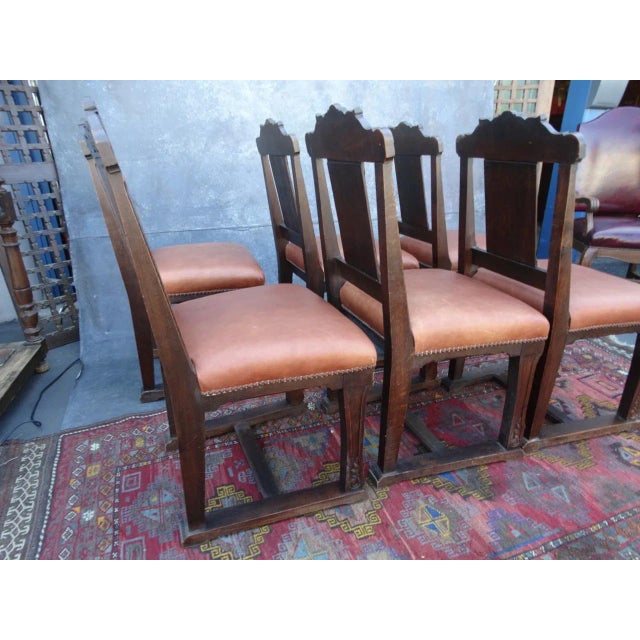 Spanish Revival Early 20th Century Portuguese Dining Chairs - Set of 6 For Sale - Image 3 of 11