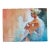 Large Seated Nude Female Watercolor Original Painting Signed For Sale