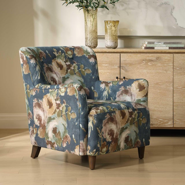 Lainey Floral Upholstered Armchair For Sale - Image 6 of 11