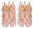 Pink Poliedri Murano Glass Wall Sconces by Simoeng, Set of 2 For Sale
