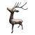 Metal Vintage Heavy Large Brass Deer Stag Sculpture Figurine Mid Century Modern 24” H For Sale - Image 7 of 18
