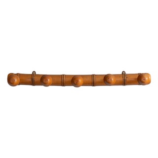 Vintage Coat Pegs in Faux Bamboo, 1930s For Sale