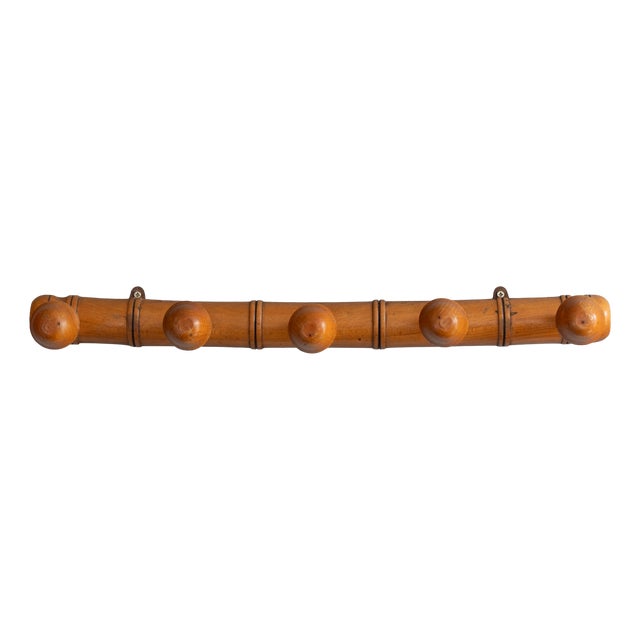 Vintage Coat Pegs in Faux Bamboo, 1930s For Sale