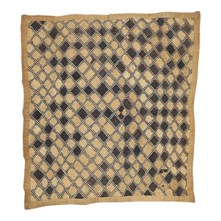 Vintage Handwoven Kuba Textile-African Art-Wall Hanging For Sale