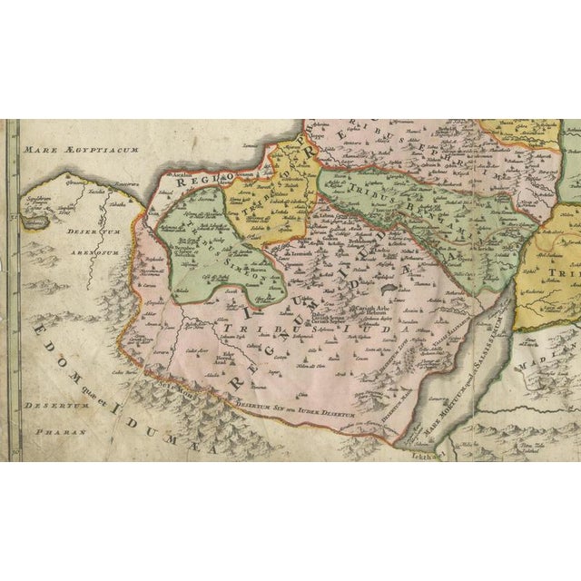 Holy Land Map of Judaea Palestina from Homann, 1710s For Sale - Image 5 of 9