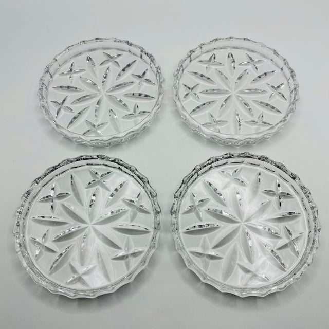 Mid 20th Century Crystal Coasters- Set of 4 For Sale In Jacksonville, FL - Image 6 of 8