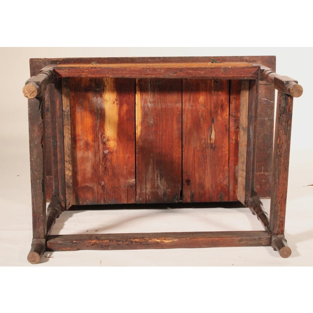 Antique William and Mary Style Oak Side Table For Sale - Image 10 of 11