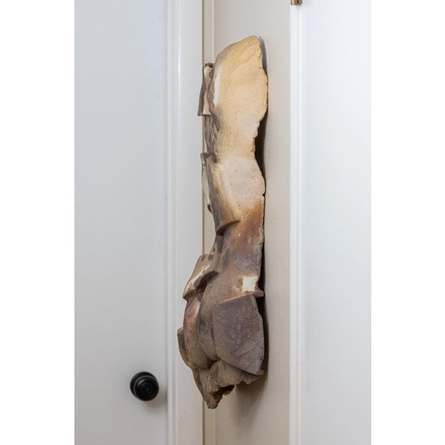 Ceramic Vintage Wabi-Sabi Low-Fired Ceramic Wall Sculpture, California Artist, 1980s–1990s For Sale - Image 7 of 11