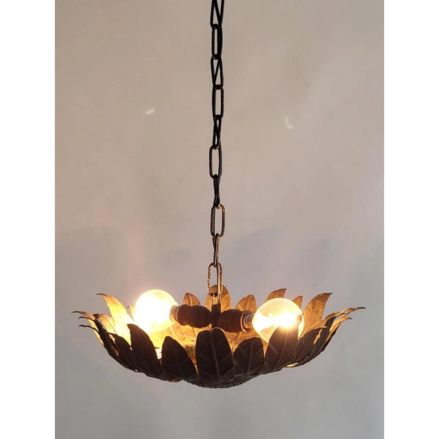 1950s Mid-Century Modern Sunflower Wall or Ceiling Light, 1950s For Sale - Image 5 of 11