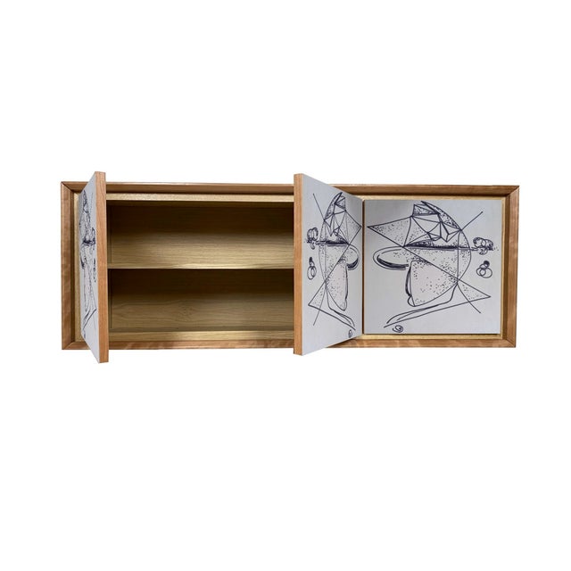 "Artistica Quattro" Sideboard, 2026, by Meccani Studio for Meccani Design. A beautiful suspended sideboard in oak with...