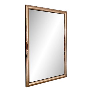 Tessellated Metallic Gold Framed Wall Mirror in the Manner of Ello For Sale