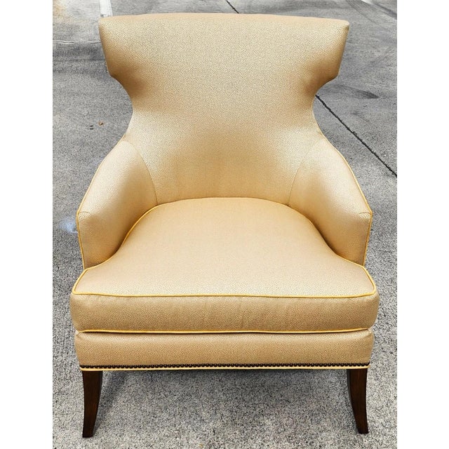 Stanford Furniture Regency Art Deco Lounge Chair With Shagreen Stingray Fabric For Sale - Image 11 of 16