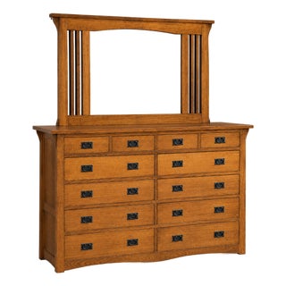 Mission Oak Dresser With Mirror For Sale