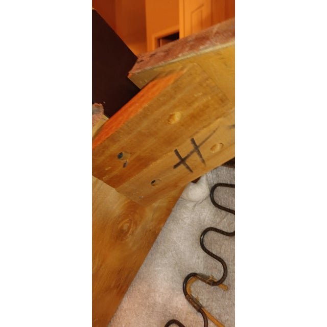 Tan' velvet cushioned single stationary arm chair. Similar to the Sherman styled curved arms and back and Bottom...