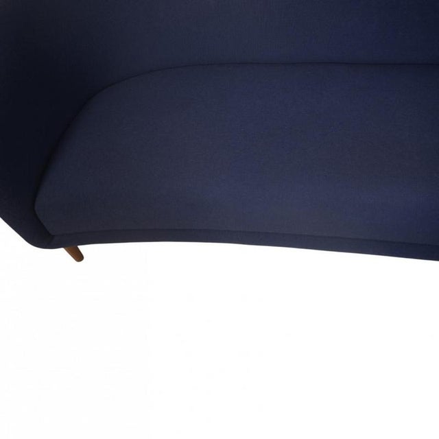 Textile Lillemor Three-Seater Sofa in Blue Hallingdal Fabric by Finn Juhl, 2010s For Sale - Image 7 of 13