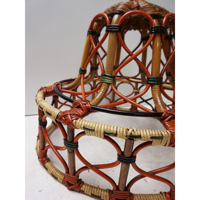 Art Nouveau Rattan Wicker Floor Lamp, 1890s For Sale - Image 17 of 18