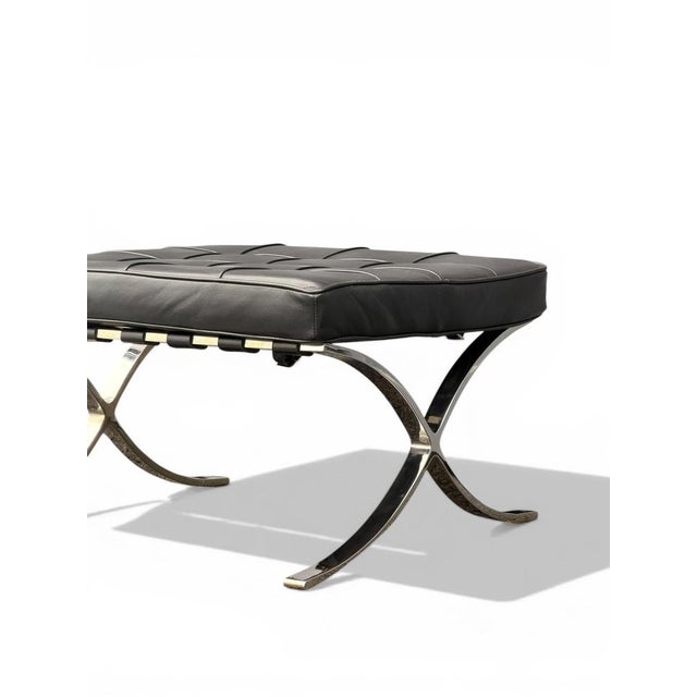 Mid-Century Modern Vintage Barcelona Ottoman by Mies Van Der Rohe for Knoll, 1930s For Sale - Image 3 of 13