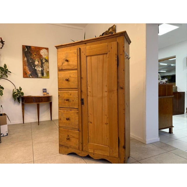Brown Biedermeier Rustic Bread Cupboard For Sale - Image 8 of 13