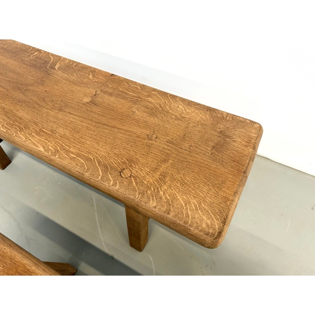 Small Oak Benches, 1950s, Set of 2 For Sale - Image 11 of 13