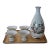 Vintage Mid-Century Modern 5 Piece Kutani Sake Set For Sale