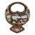 Early 20th C. Antique Japanese Satsuma Moriage Porcelain Basket Vase With Figures For Sale