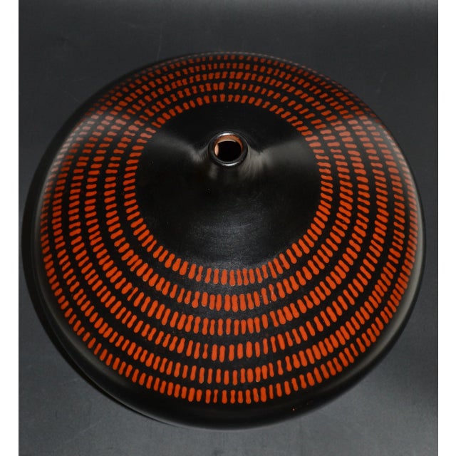 Signed Peruvian Urn Shape Studio Piece Black & Brown Ceramic Vase, Pottery For Sale In Miami - Image 6 of 13