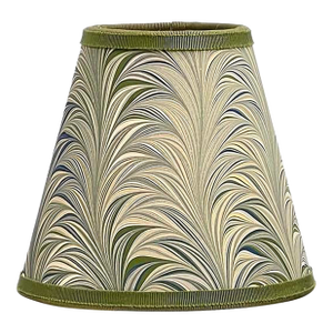 Olive Marbled Paper Chandelier Shade - 3”x5”x5”