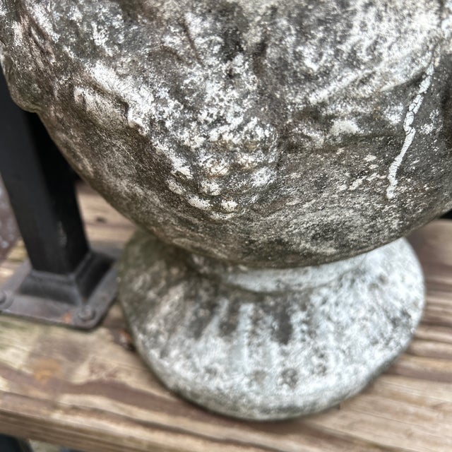Slate Gray A Pair of Carden Planters With Vintage Greek Key and Grapevine Motif on Pedestal Foot For Sale - Image 8 of 12