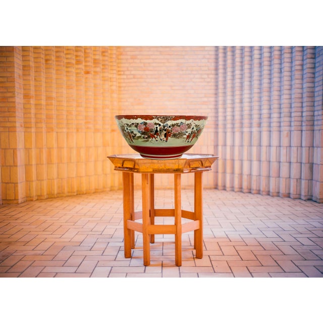 Exhibition Scale Japanese Kutani Porcelain Punch Bowl, Meiji Period, Circa 1880–1900 (Watano) For Sale - Image 17 of 17