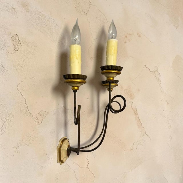 Traditional Formations Portofino Three-Arm Sconces- A Pair For Sale - Image 3 of 8