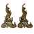 Metal Antique Brass Fireplace 6015 Andirons, 1890s, Set of 2 For Sale - Image 7 of 11