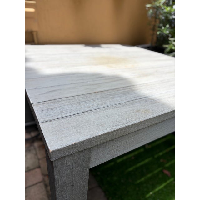 2020s Rh Belvedere Teak Grey Square Dining Table For Sale - Image 5 of 6