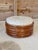 Wood Vintage Restored Stacked Bent Rattan Ottoman or Footstool Manner of Paul Frankl For Sale - Image 7 of 12