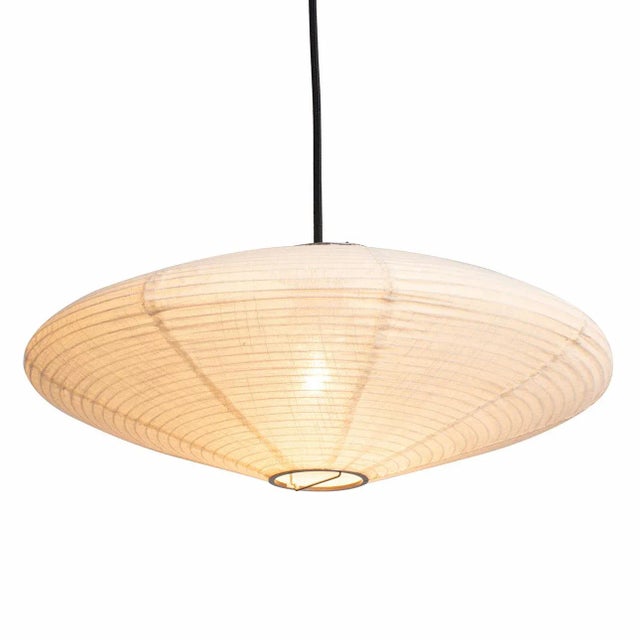 Roswell Pendant Swag Light - Handcrafted Shinpuru-Sa Linen-Cotton Shade For Sale - Image 6 of 11
