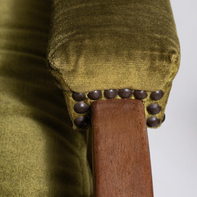 1940s Pair Of Danish Velvet Armchairs For Sale In Greensboro - Image 6 of 11