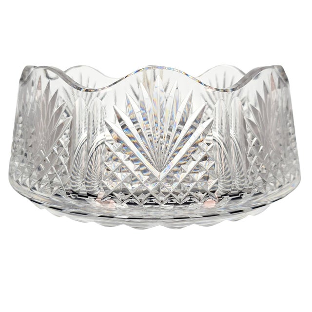 Late 20th Century Late 20th Century Signed Waterford Master Cutter Heavy Crystal Centerpiece Bowl For Sale - Image 5 of 16