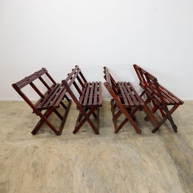 Mexican 1940s Mexican Arena Outdoor Folding Bench For Sale - Image 3 of 18