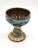 Ceramic Vintage Handmade Artisan Blue/Teal/Cream Abstract Studio Pottery Goblet For Sale - Image 7 of 7