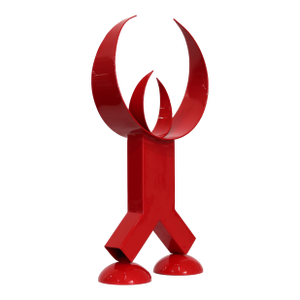 Toreador - Contemporary Expressive Red Geometric Abstract Metal Sculpture Original Artwork by Granville Beals