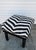Vintage Zebra Stripe Footstool Ottoman - Each For Sale - Image 4 of 11