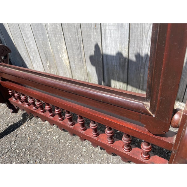 Chocolate Antique Victorian 1800s Fireplace Screen Frame For Sale - Image 8 of 8